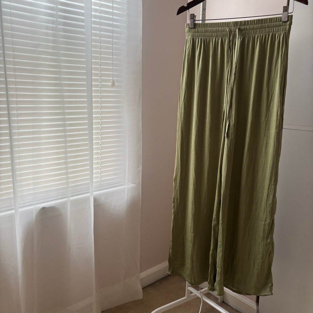 RACHEL Rachel Roy Khaki Wide-Leg Pants - Picture 2 of 5